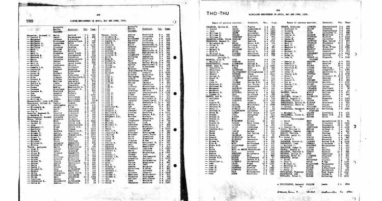 Records of Frank Thorpe